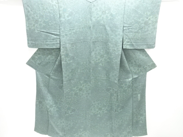 JAPANESE KIMONO / HITOE KOMON / CHIRIMEN / KATAZOME / KIKU ARABESQUE / ARTIST WORK